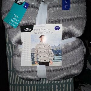 Gray Sherpa Quarter Zip Cardigan